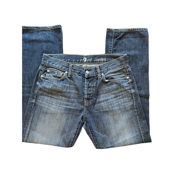 7 for all Mankind Standard Button-fly Denim Jeans - Picture 3 of 6